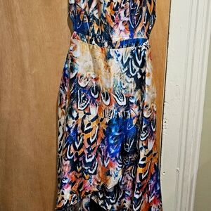 Straped Midi Hi Low Dress